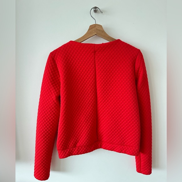 Ladies Red Bomber Jacket Size Medium - Picture 4 of 7